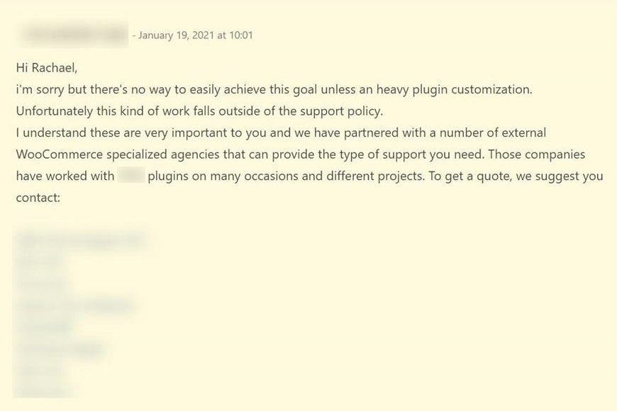 discount plugin support reply